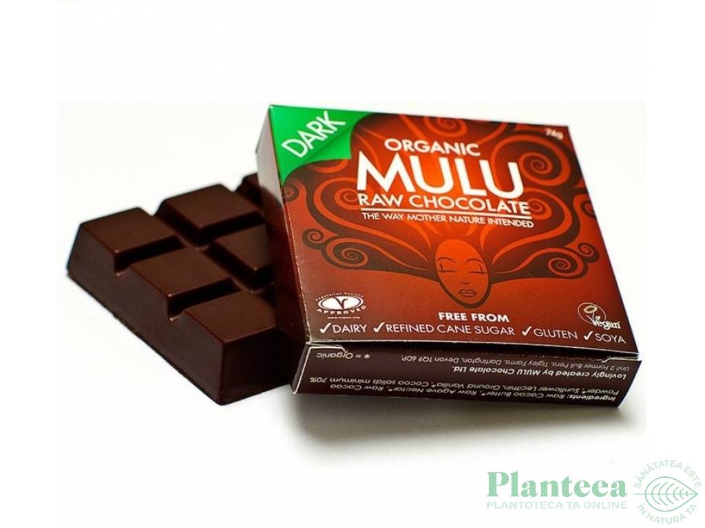 Ciocolata neagra 67%cacao raw eco 74g - MULU
