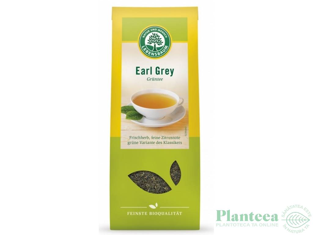 Ceai verde earl grey eco 50g - LEBENSBAUM