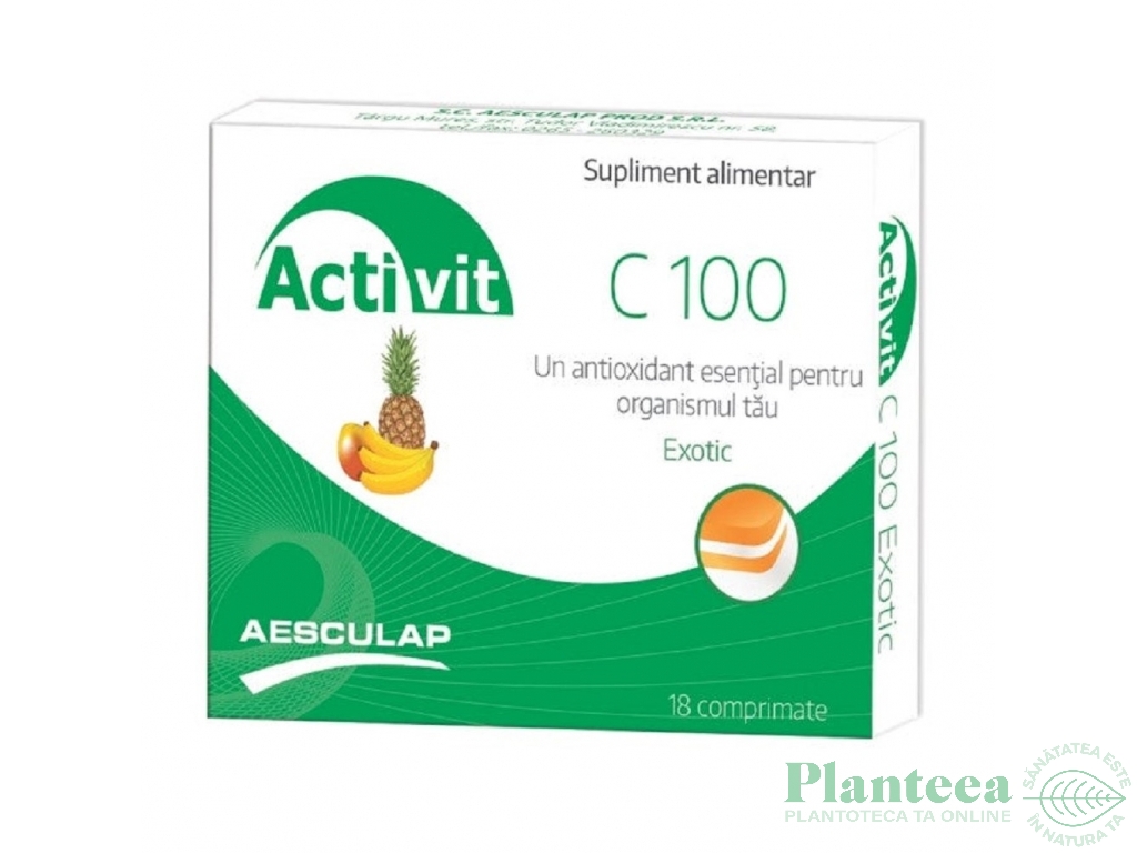 Vitamina C 100mg exotic Activit 18cp - AESCULAP