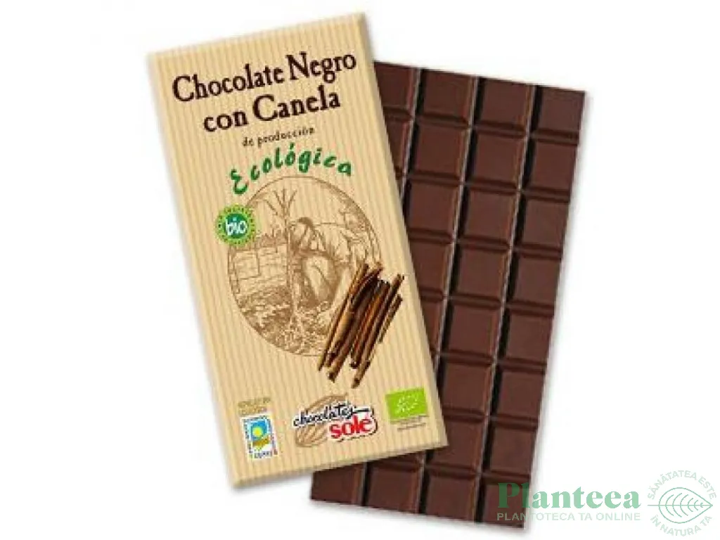Ciocolata neagra 56% scortisoara eco 100g - SOLE