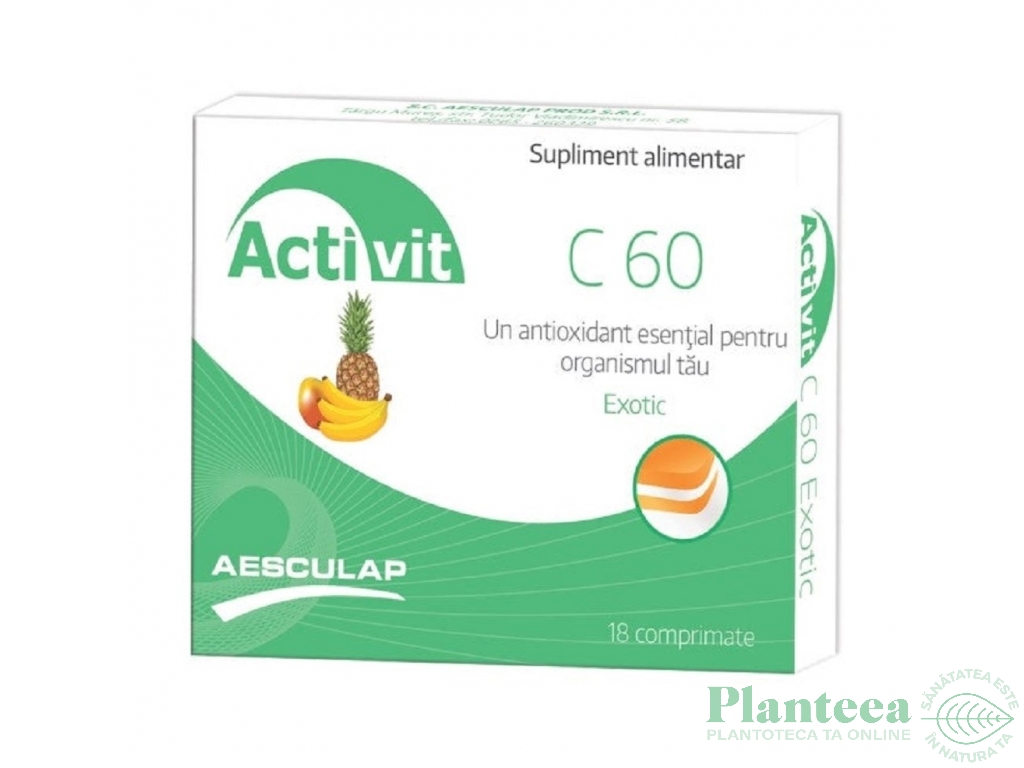 Vitamina C 60mg exotic Activit 18cp - AESCULAP