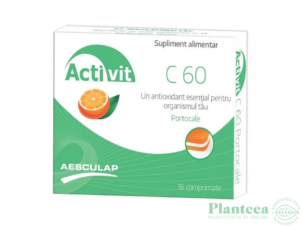 Vitamina C 60mg portocale Activit 18cp - AESCULAP