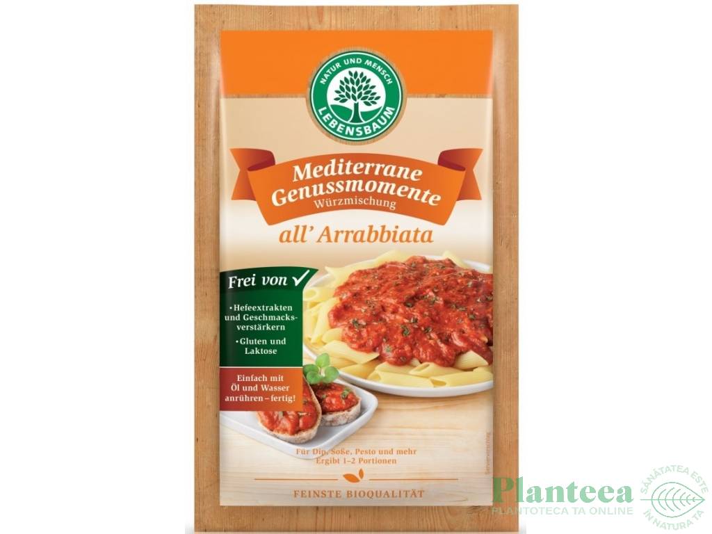 Condimente mediteraneene Arrabbiata eco 25g - LEBENSBAUM