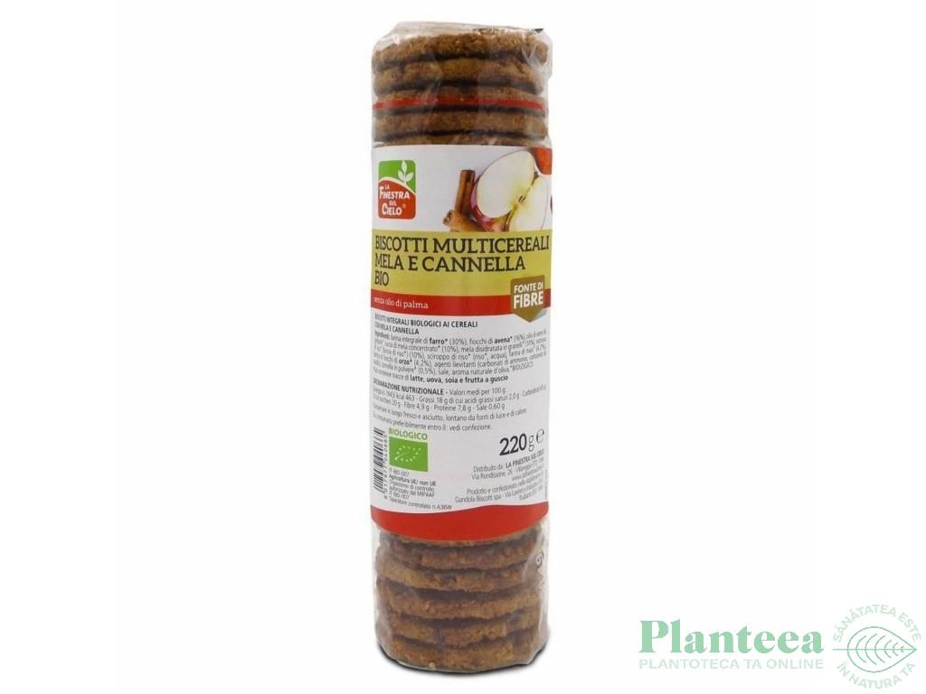 Biscuiti vegani multicereale mere scortisoara eco 220g - LA FINESTRA SUL CIELO