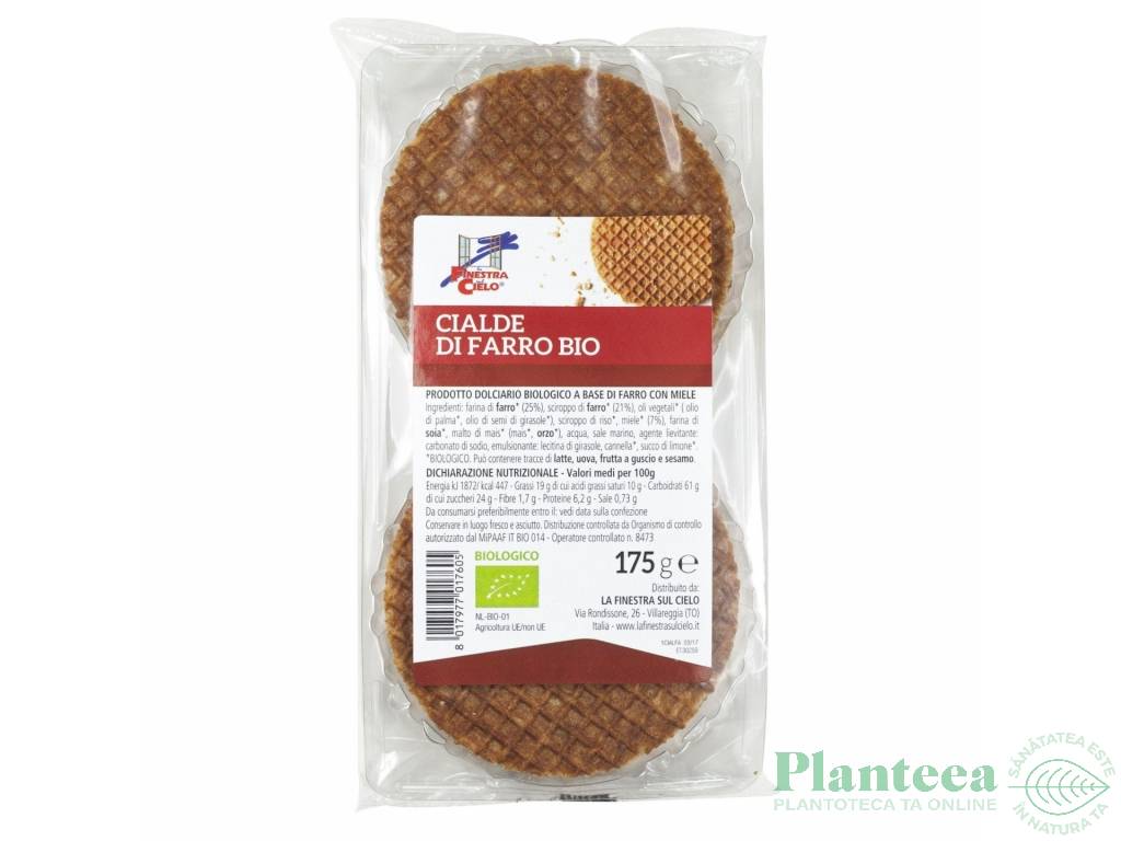 Gaufre spelta miere fara zahar eco 175g - LA FINESTRA SUL CIELO