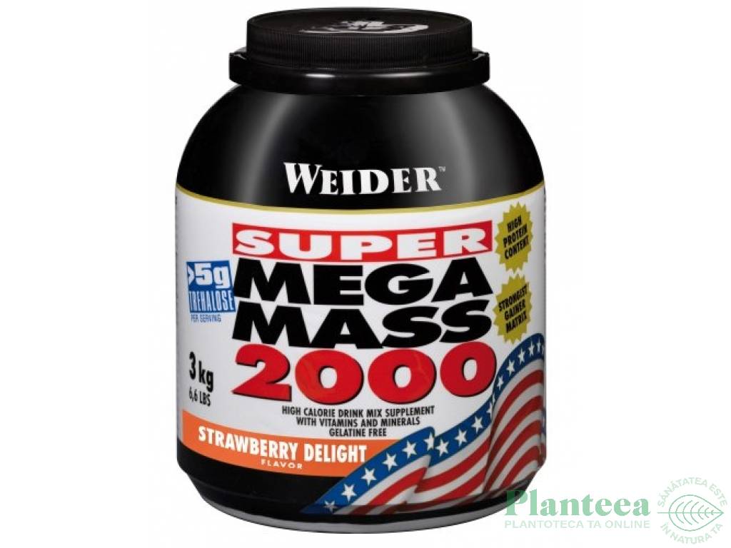 Super mega mass 2000 capsuni 3kg - WEIDER