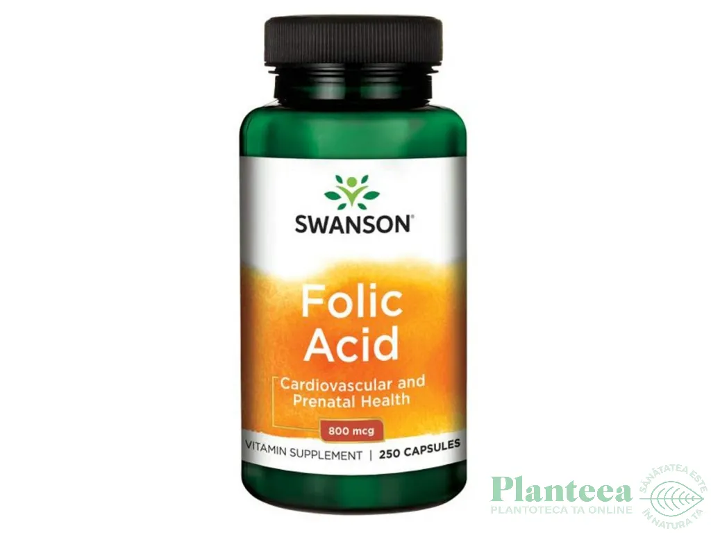 Acid folic [vitamina B9] 800mcg 250cps - SWANSON