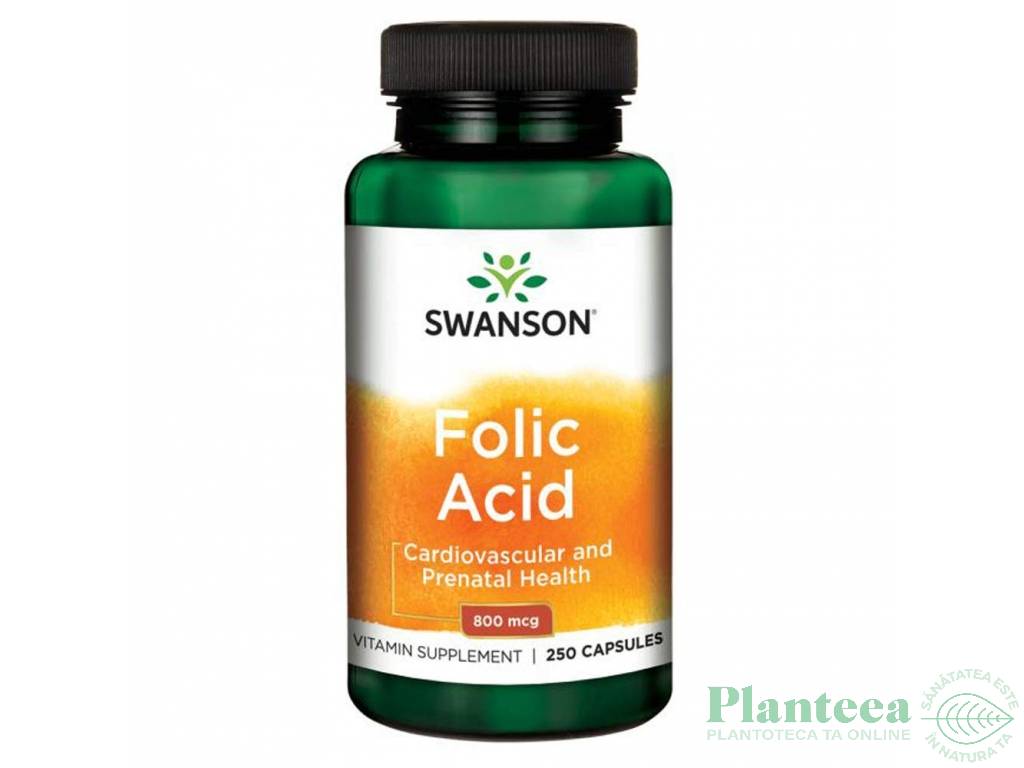 Acid folic [vitamina B9] 800mcg 250cps - SWANSON