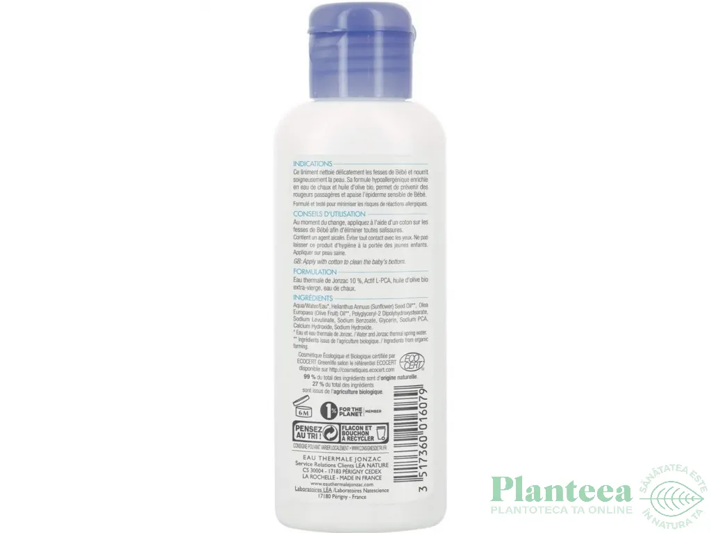 Alifie anti iritatii apa calcar bebe 100ml - JONZAC