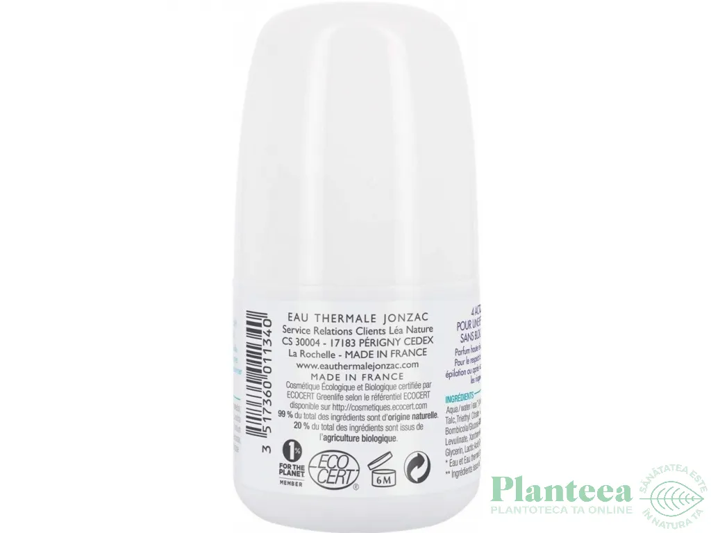 Deodorant roll on hipoalergenic 24h Rehydrate 50ml - JONZAC