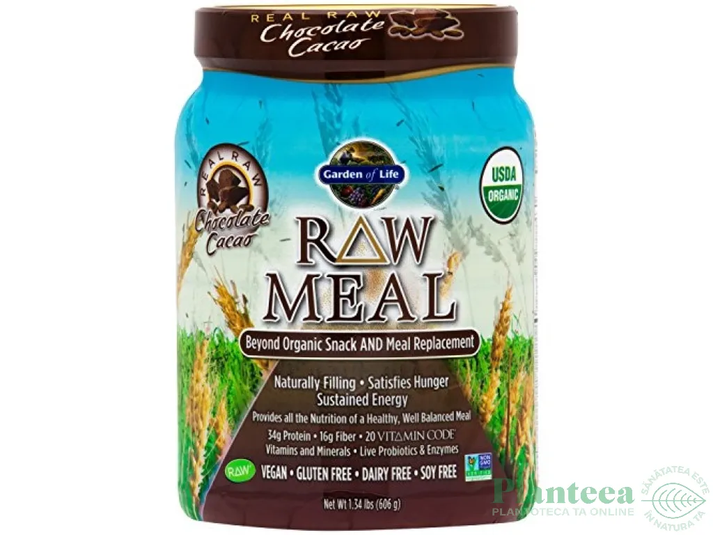 Raw meal ciocolata eco 606g - GARDEN OF LIFE