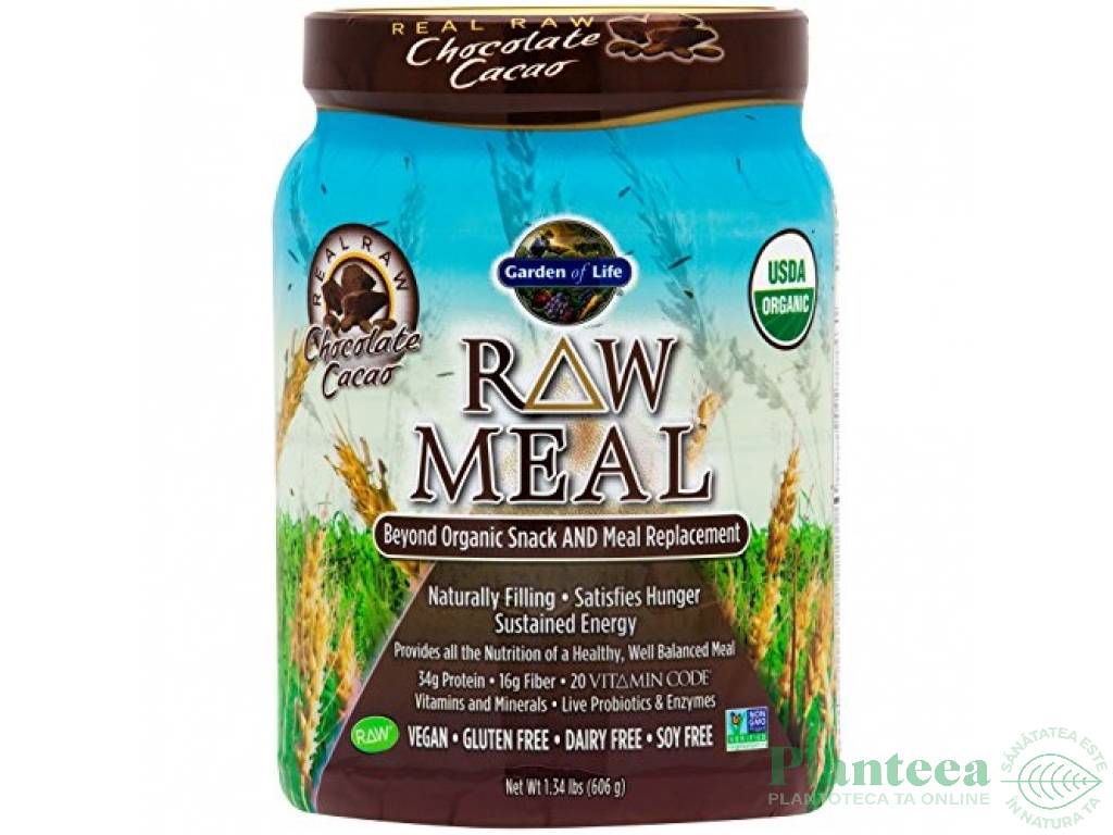 Raw meal ciocolata eco 606g - GARDEN OF LIFE