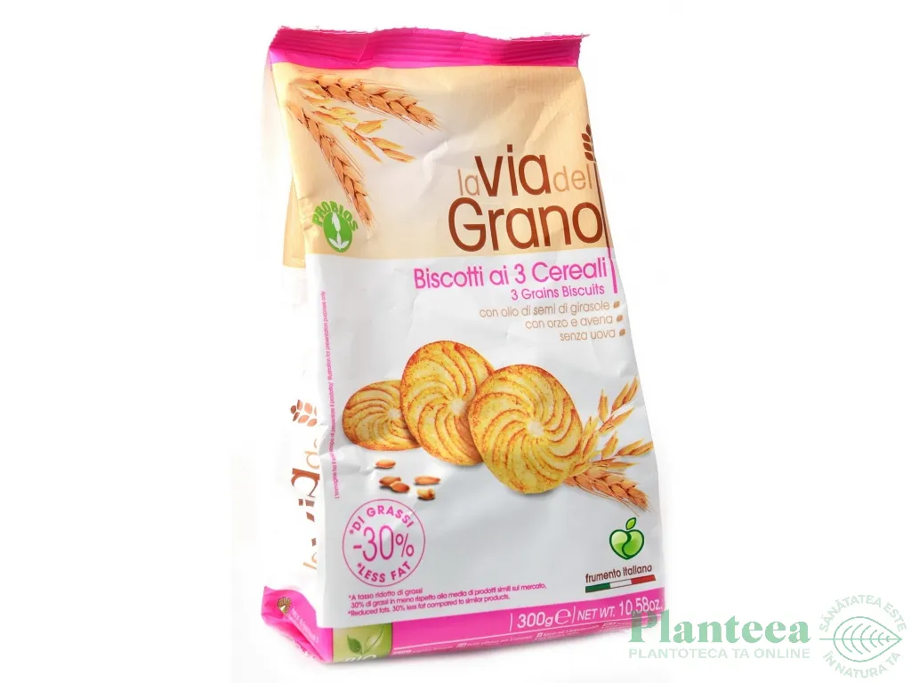 Biscuiti 3cereale fara lapte eco 300g - PROBIOS