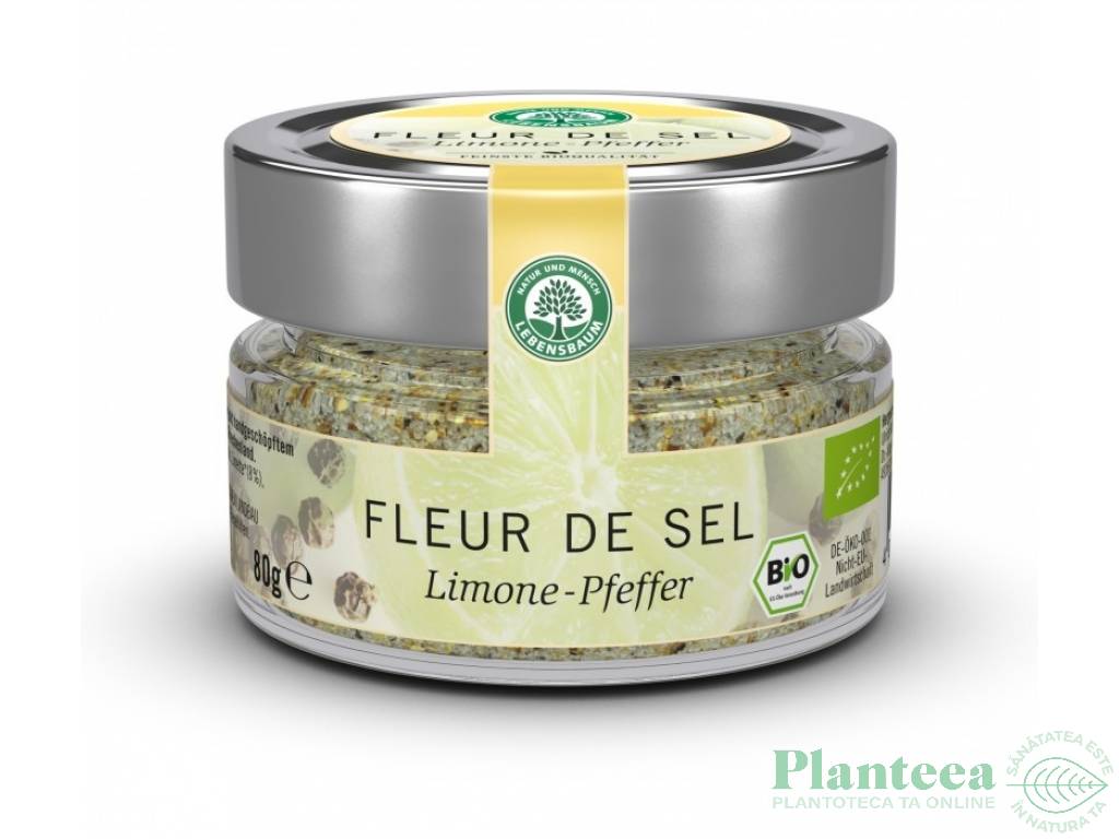 Flori de sare mlastina greceasca lamaie piper eco 80g - LEBENSBAUM