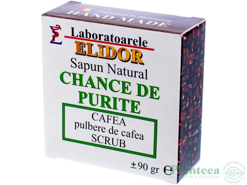 Sapun natural scrub pulbere cafea Chance De Purite 90g - ELIDOR