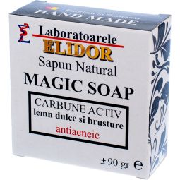 Sapun natural antiacneic carbune activ lemn dulce brusture Magic Soap 90g - ELIDOR