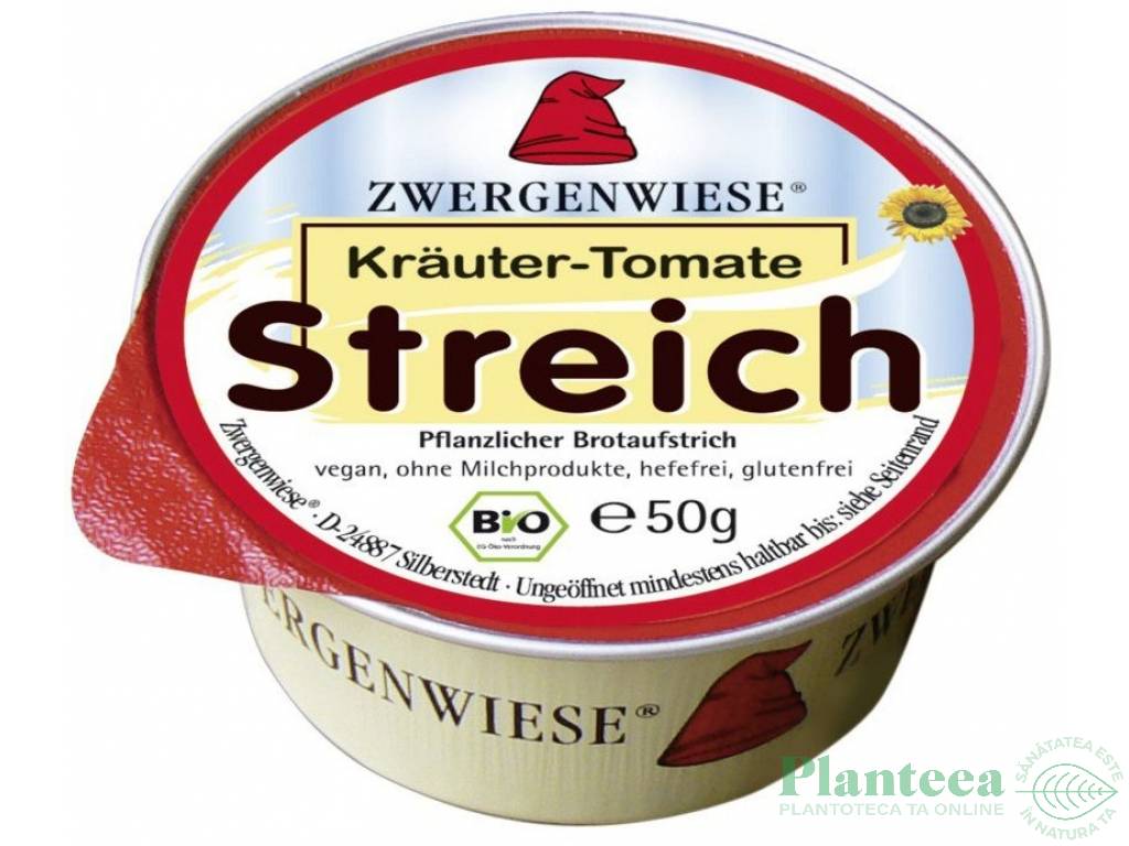 Pate vegetal fl soarelui tomate verdeturi 50g - ZWERGENWIESE