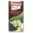 Ciocolata alba alge sare neagra fara zahar fara gluten 75g - TORRAS