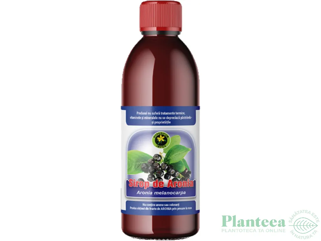Sirop aronia cu zahar invertit 500ml - HYPERICUM