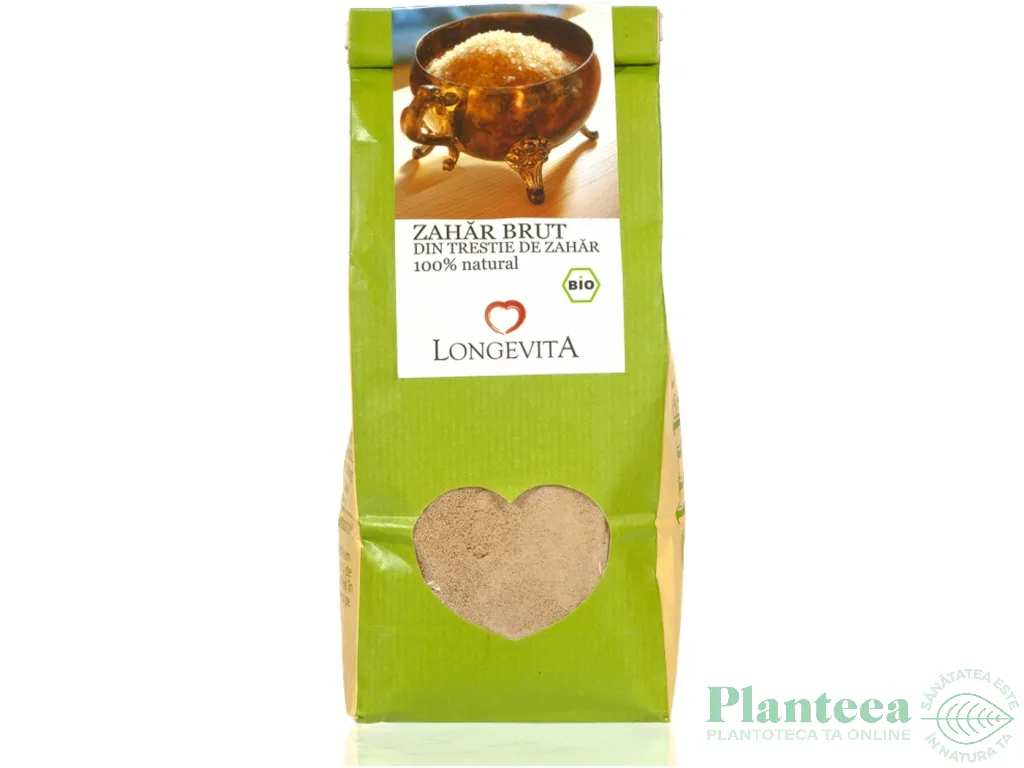 Zahar brun trestie nerafinat eco 500g - LONGEVITA