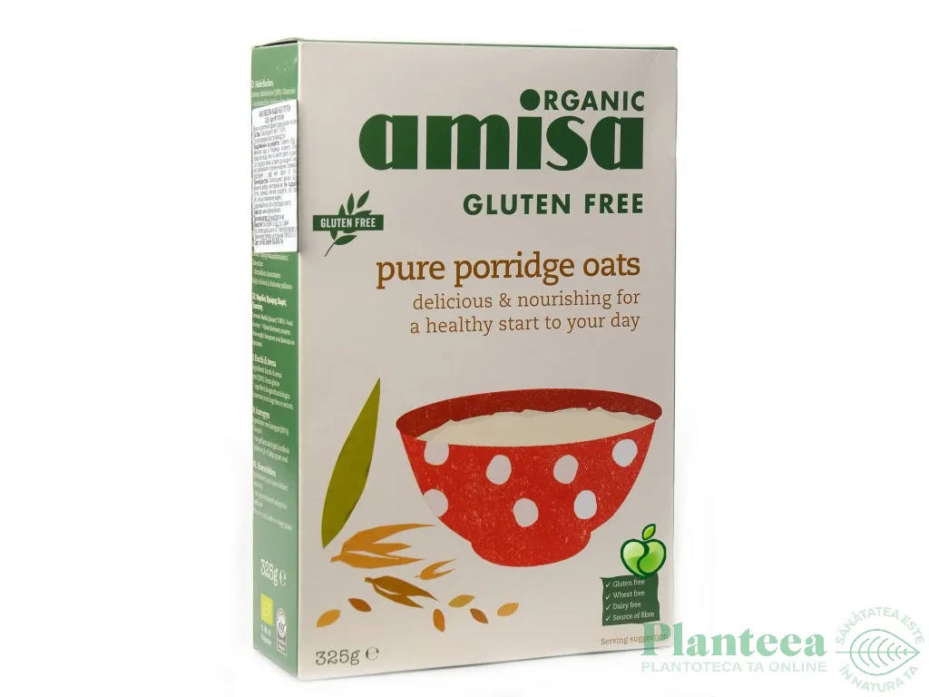 Porridge ovaz integral fara gluten 325g - AMISA