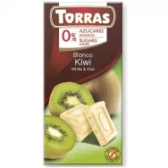 Ciocolata alba kiwi fara zahar fara gluten 75g - TORRAS