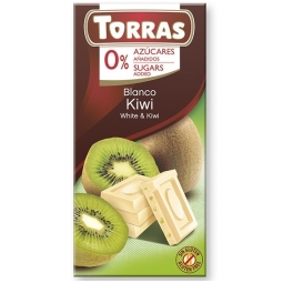 Ciocolata alba kiwi fara zahar fara gluten 75g - TORRAS
