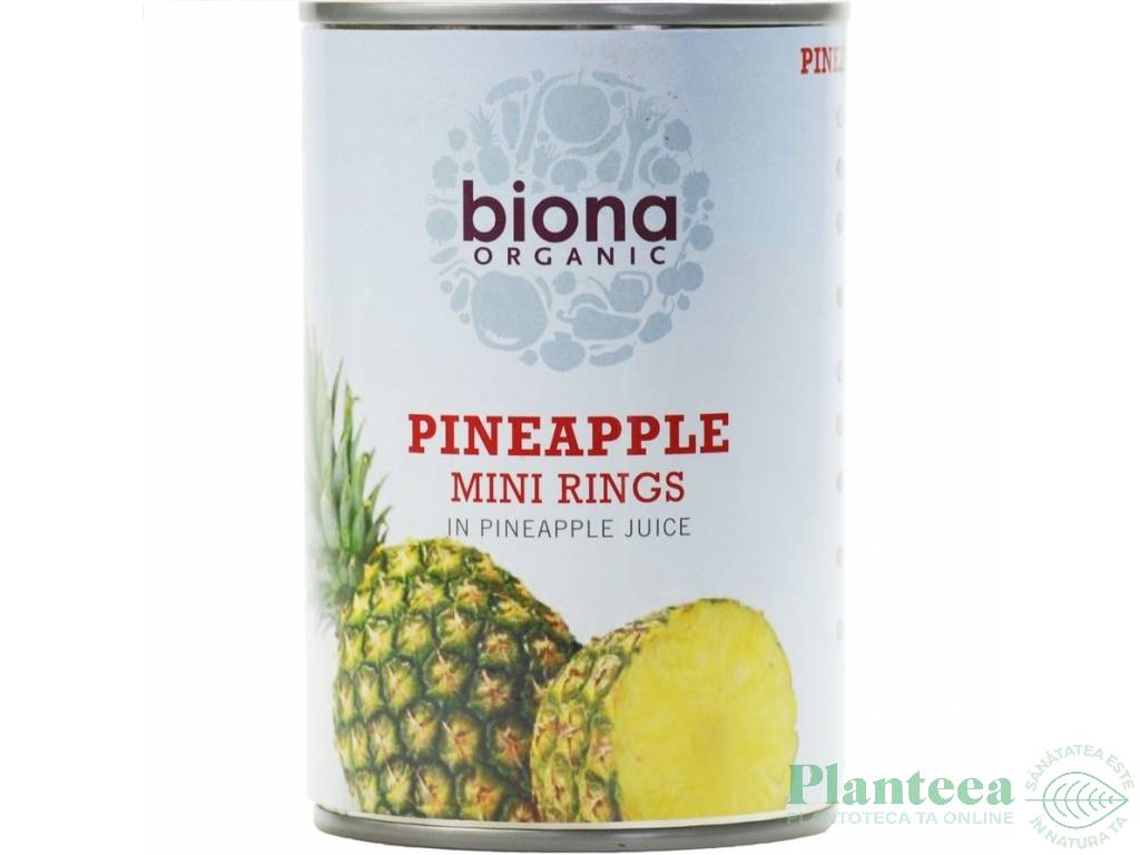 Compot ananas inele fara zahar 400g - BIONA