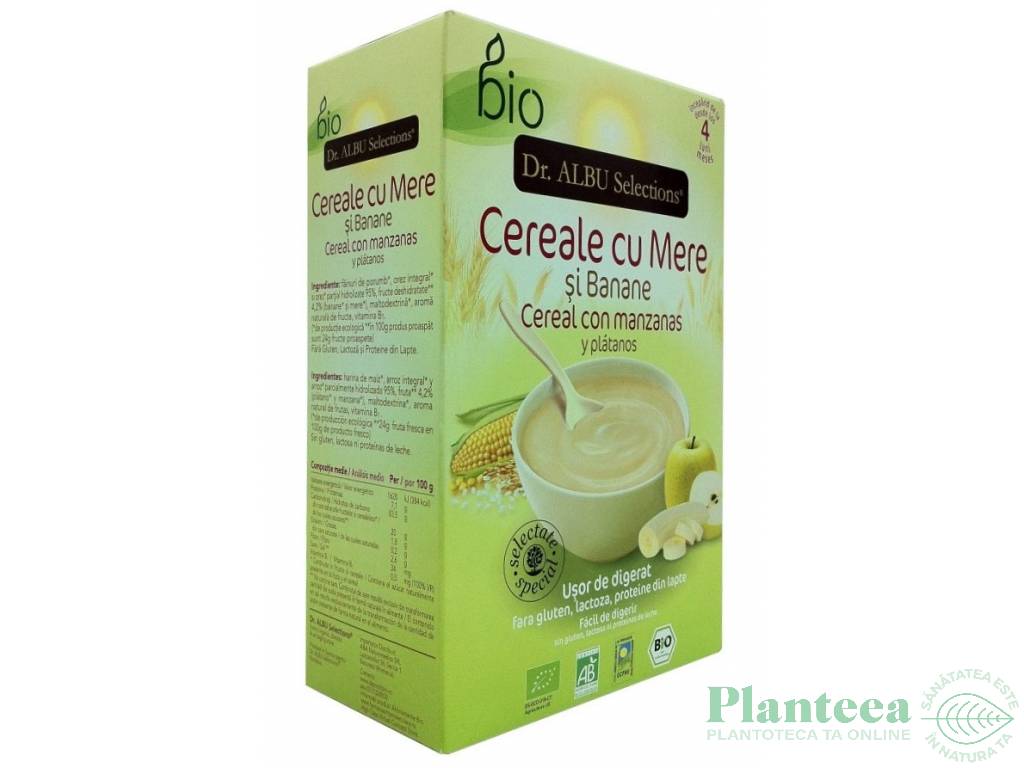 Cereale instant mere banane bebe +4luni eco 250g - DR ALBU SELECTIONS