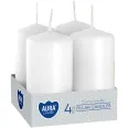 Lumanari ornamentale stalp 9h alb 4b - BISPOL