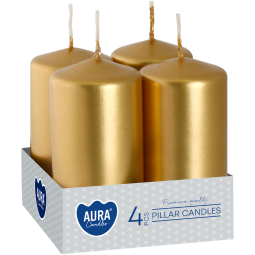 Lumanari ornamentale stalp 9h auriu 4b - BISPOL