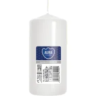 Lumanare ornamentala stalp 20h alb 160g - BISPOL