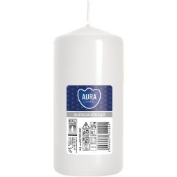 Lumanare ornamentala stalp 20h alb 160g - BISPOL