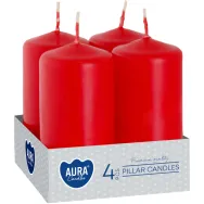 Lumanari ornamentale stalp 9h rosu 4b - BISPOL