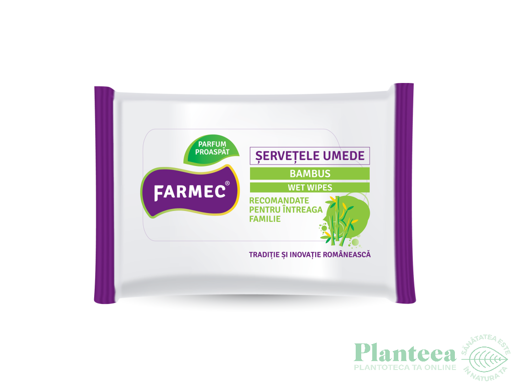 Servetele umede bambus 15b - FARMEC