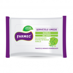 Servetele umede bambus 15b - FARMEC