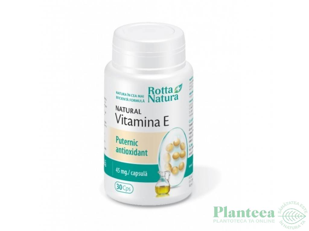 Vitamina E naturala 45mg 30cps - ROTTA NATURA