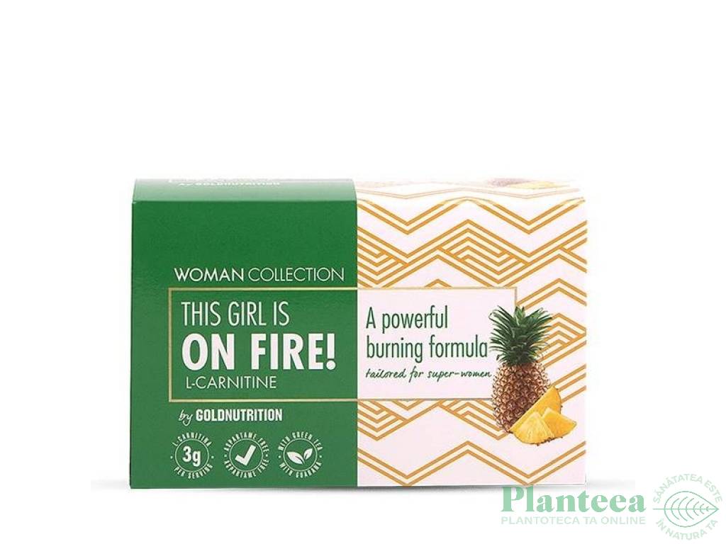 Shot L carnitina On Fire ananas Woman Collection 15x10ml - GOLD NUTRITION