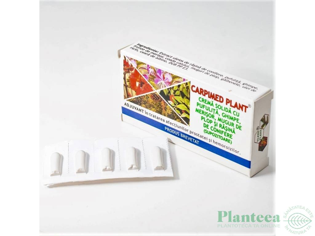 Supozitoare Carpimed Plant 10x1,5g - ELZIN PLANT
