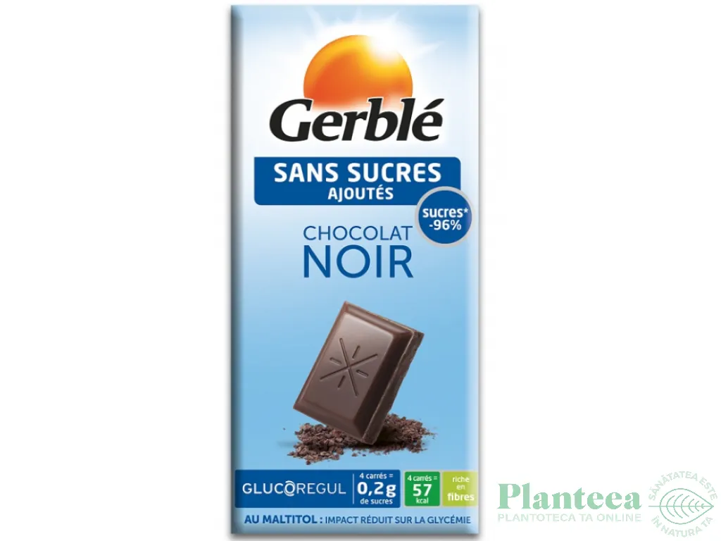 Ciocolata lapte dietetica GlucoRegul 80g - GERBLE
