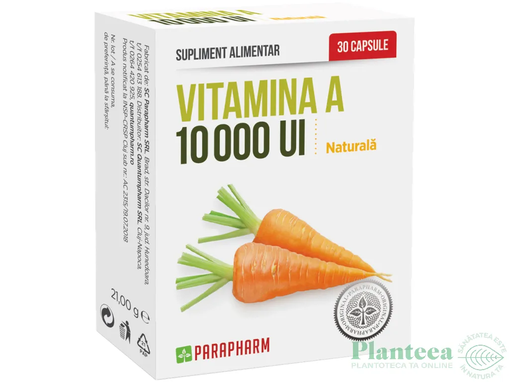 Vitamina A 10000ui naturala 30cps - PARAPHARM