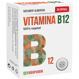 Vitamina B12 400mg cianocobalamina 30cps - PARAPHARM