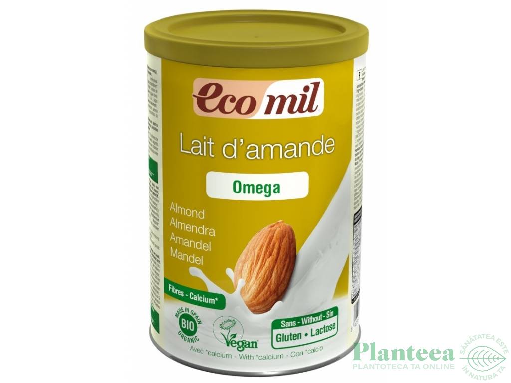 Lapte praf migdale omega3 eco 400g - ECOMIL