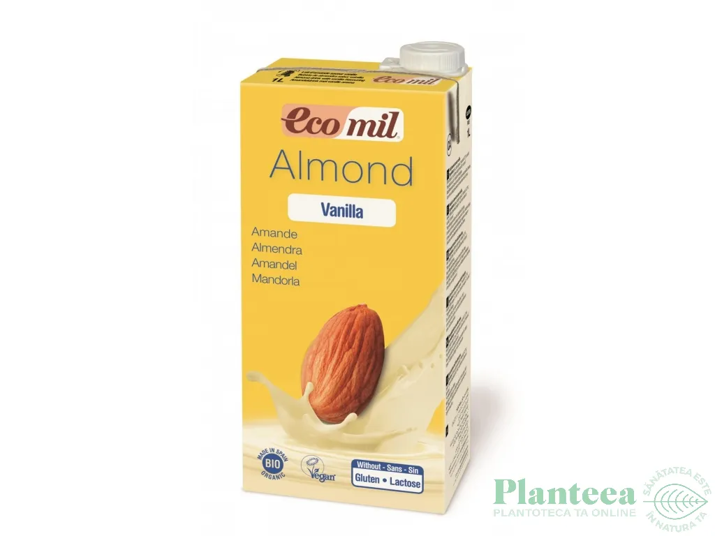 Lapte migdale vanilie agave eco 1L - ECOMIL