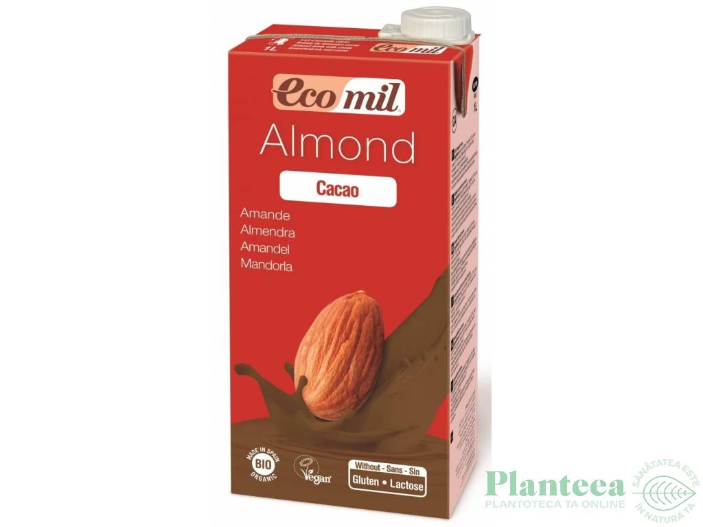 Lapte migdale cacao agave eco 1L - ECOMIL