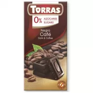 Ciocolata neagra 54% cafea fara zahar 75g - TORRAS