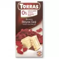 Ciocolata alba goji fara zahar fara gluten 75g - TORRAS