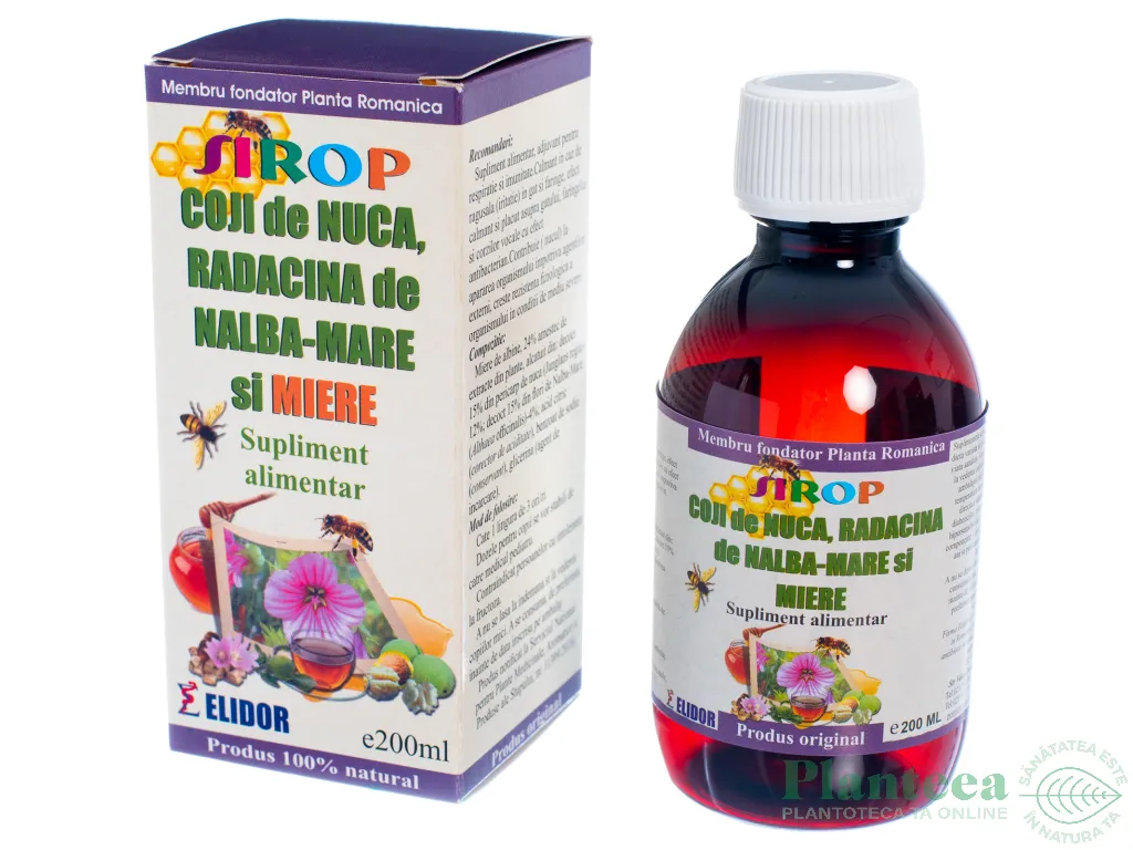 Sirop coji nuca nalba mare miere 200ml - ELIDOR