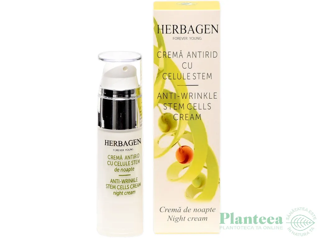Crema noapte antirid celule stem 30g - HERBAGEN