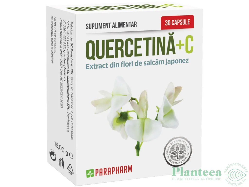 Quercetin vitamina C 30cps - PARAPHARM